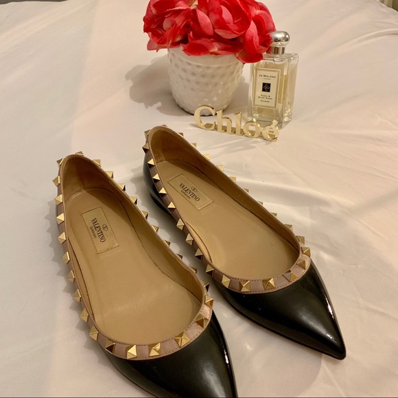 Valentino Rockstud Ballerina Flat - Picture 2 of 6